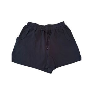 Women’s crepe drawstring pull on shorts Sz large flowy black Amazon